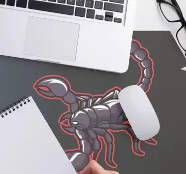 Gaming muismat met gedurfde schorpioenafbeelding - TenStickers