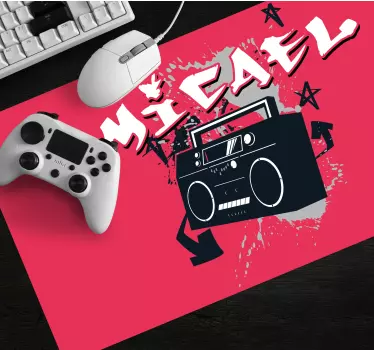 Gaming muismat retro boombox grafiek - TenStickers
