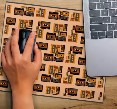 Gaming muismat retro cassette patroon - TenStickers