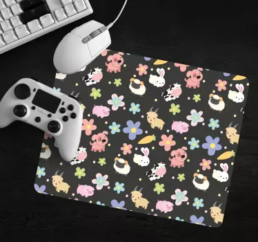 Gaming muismat schattige dierenpatronen - TenStickers