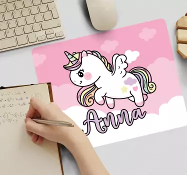 Gaming muismat schattige eenhoorn fantasie - TenStickers