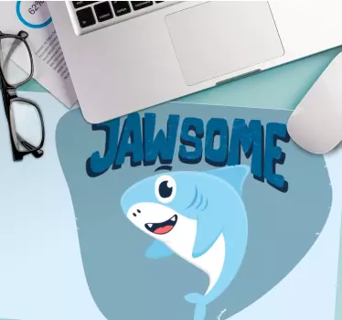 Gaming muismat schattige haai grafiek - TenStickers