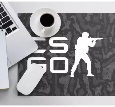 Gaming muismat silhouette shooter grafiek - TenStickers