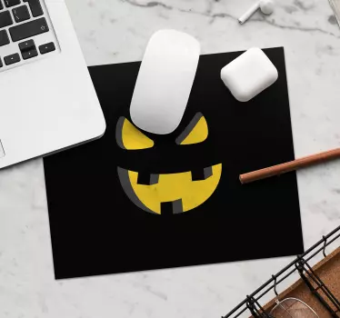 Gaming muismat spookachtige pompoengezicht - TenStickers