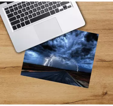 Gaming muismat stormachtige wegscene - TenStickers