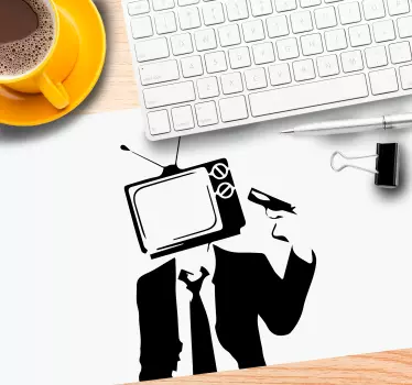 Gaming muismat television hoofd beelden - TenStickers