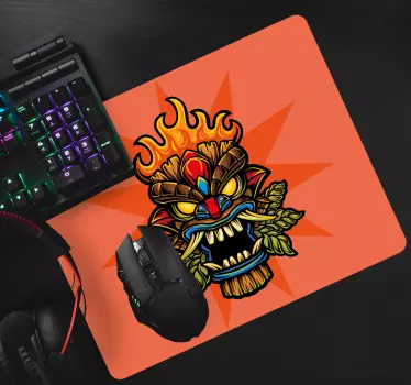 Gaming muismat vurig tribaal masker - TenStickers