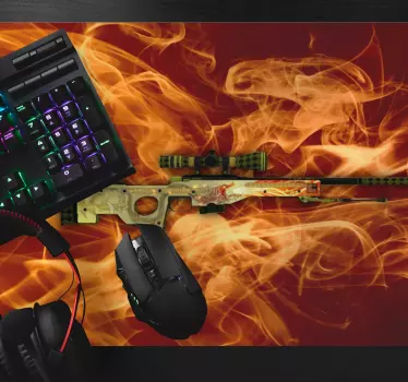 Gaming muismat vuurige scharpschutter geweer - TenStickers