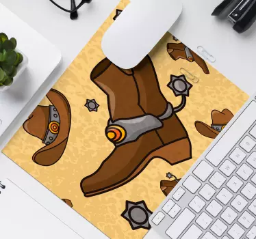 Gaming muismat western themed boot - TenStickers