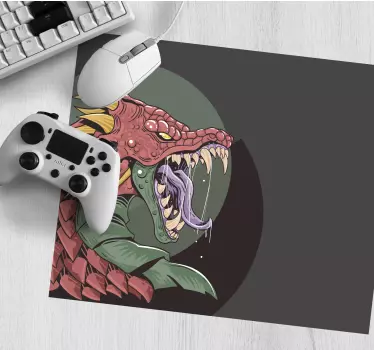 Gaming muismat woeste draak hoofd - TenStickers