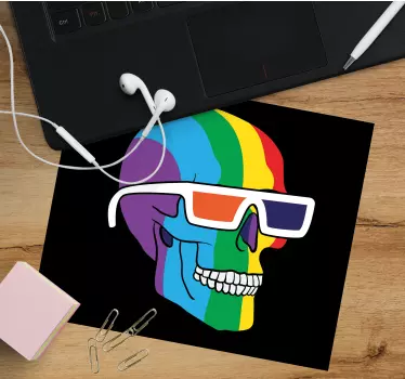 Kleurrijke schedelbril originele muismat - TenStickers