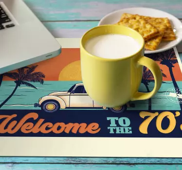 Muismat welcome to the 70's  - TenStickers