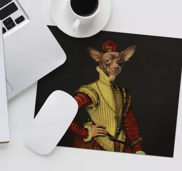 Muismat met foto aristocratische hond - TenStickers