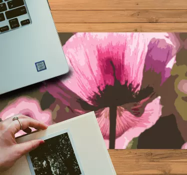 Originele muismat bloemrijke abstracte kunst - TenStickers