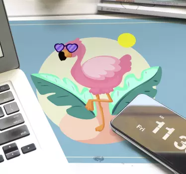 Originele muismat coole flamingo zonneschijn - TenStickers