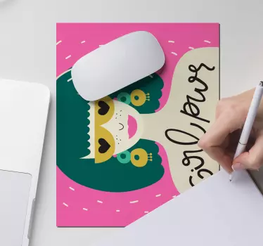 Originele muismat dappere vrouwelijke illustratie - TenStickers