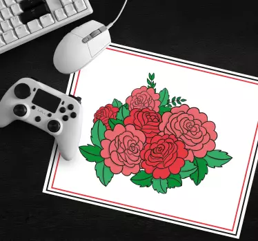 Originele muismat gedurfde bloemarrangement - TenStickers