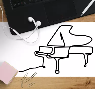 Originele muismat gestileerde vle piano - TenStickers