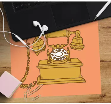 Originele muismat klassieke draaischijf telefoon - TenStickers