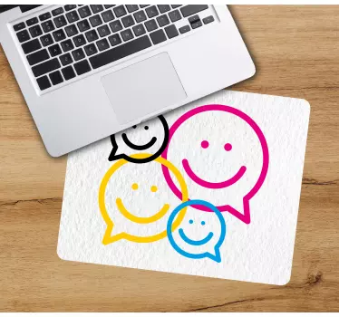Originele muismat kleurrijke glimlach iconen - TenStickers