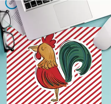Originele muismat kleurvol haan ontwerp - TenStickers