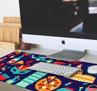 Originele muismat levendige culinaire elementen - TenStickers