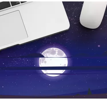 Originele muismat maanverlichte nacht scène - TenStickers
