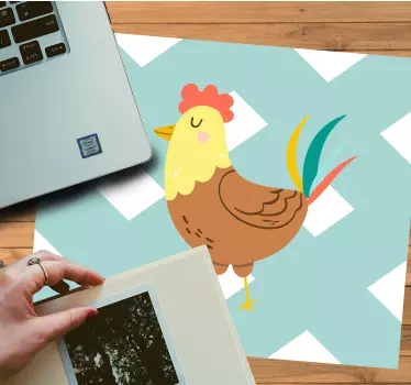 Originele muismat met charmante hen illustratie - TenStickers
