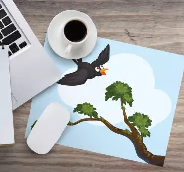Originele muismat met illustratie van vliegende vogel - TenStickers