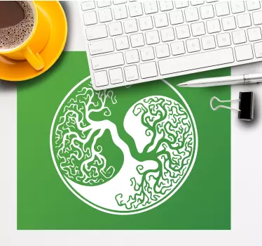 Originele muismat met ingewikkeld boomontwerp - TenStickers