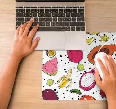 Originele muismat met levendige fruitpatronen - TenStickers