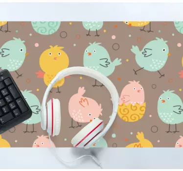 Originele muismat met levendige vogelmotieven - TenStickers