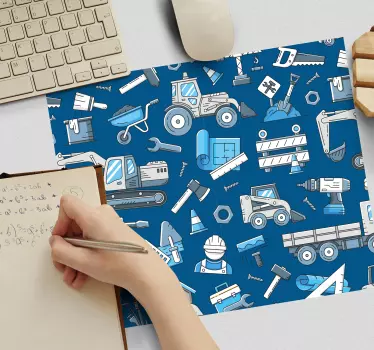 Originele muismat met patroon van gereedschap - TenStickers