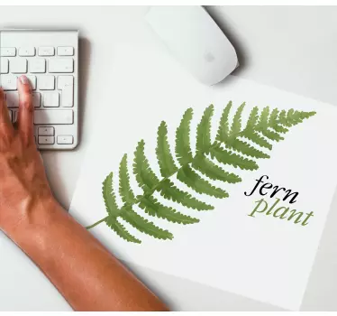 Originele muismat met varenplantillustratie - TenStickers
