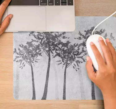 Originele muismat Scandinavische stijl bomen tinten - TenStickers