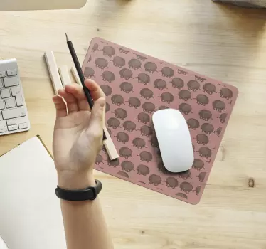 Originele muismat schattig egeltje patroon - TenStickers