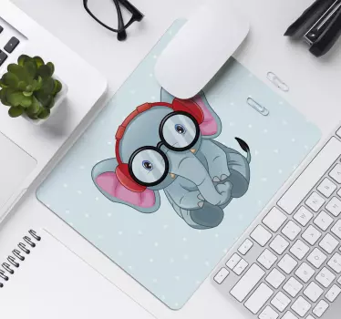 Originele muismat schattig olifantenkarakter - TenStickers
