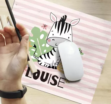 Originele muismat schattig zebra karakter - TenStickers