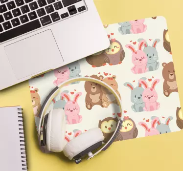 Originele muismat schattige dieren stellen - TenStickers