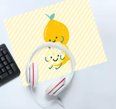 Originele muismat schattige fruitige personages - TenStickers