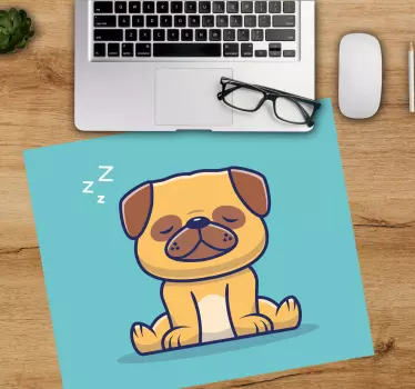 Originele muismat schattige slapende pup - TenStickers