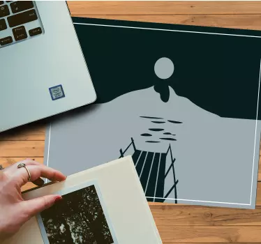Originele muismat serene dock reflectie - TenStickers