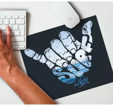Originele muismat shaka handgebaar - TenStickers