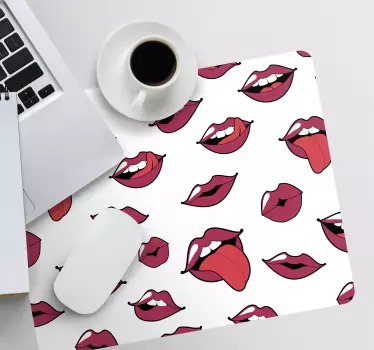 Originele muismat speelse lippenpatronen - TenStickers