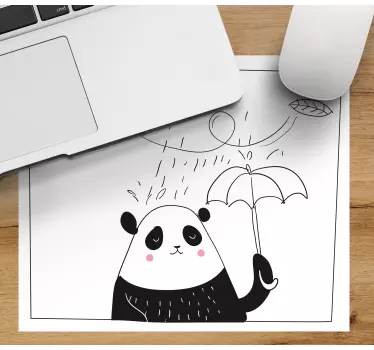 Originele muismat speelse panda met paraplu - TenStickers