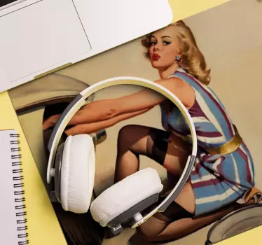 Originele muismat vintage glamour pinup - TenStickers