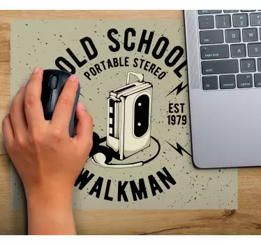 Originele muismat vintage stereo walkman - TenStickers