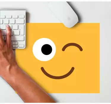 Originele muismat vrolijke gele uitdrukking - TenStickers