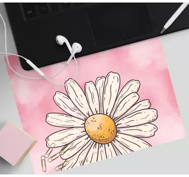 Originele muismat vrolijke margriet bloemendessin - TenStickers