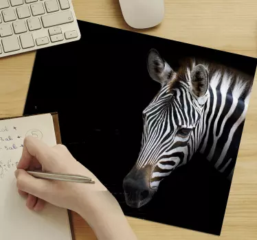 Originele muismat zebra hoofd close-up - TenStickers